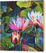 Waterlilies 8 Wood Print