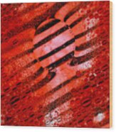 Waterscape Crystal Red Wood Print