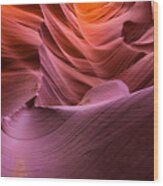 Waves-lower Antelope Canyon Wood Print