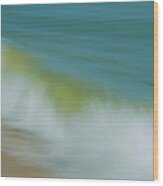 Waves Abstract Coastal / Nature Photograph Wood Print