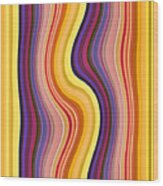 Wavy Stripes 1 Wood Print