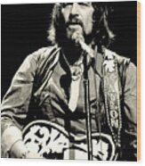 Waylon Jennings In Concert, C. 1976 Wood Print