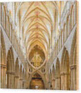 Wells Cathedral Nave Wood Print