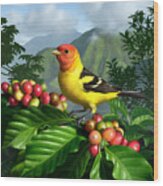 Western Tanager Wood Print