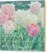 Whispering Tulips Wood Print