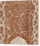 White Chocolate Swirl Wood Print
