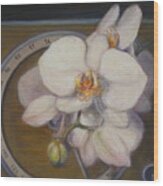 White Orchids Wood Print