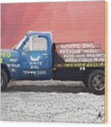 White Owl Truck Wood Print