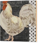 White Rooster Cafe Ii Wood Print