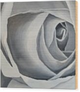 White Rose Wood Print