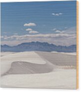 White Sands Dunes Wood Print