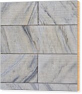 White Variegated Marble Wall Wood Print