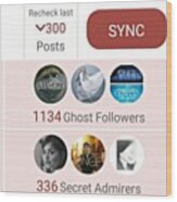 Why Do U Have So Much Ghost Followers?! Wood Print
