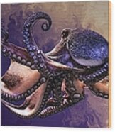 Wild Octopus Wood Print
