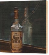 Wild Turkey In Window Wood Print