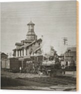 Wilkes Barre Pa. New Jersey Central Train Station Early 1900's Wood Print