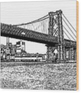 Williamsburg Bridge 1.1 - New York Wood Print