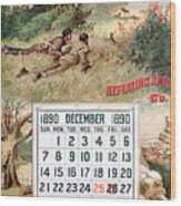 1890 Winchester Repeating Arms And Ammunition Calendar Wood Print