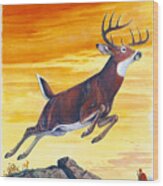 Winchester Western Whitetail Hunter Wood Print