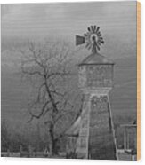 Windmill Of Old Wood Print