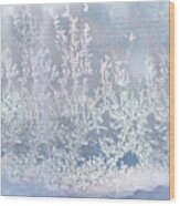 Window Frost Print Wood Print