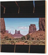 Window Into Monument Valley Wood Print