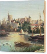 Windsor From The Thames By Robert W Marshall Wood Print