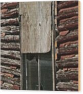 Winslow Cabin Window Wood Print
