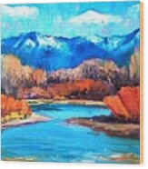 Winter On The Rio Grande Wood Print