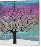 Winter Scene A311916 Wood Print