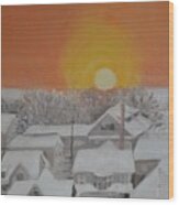 Winter Sunrise Wood Print