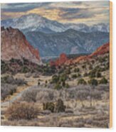 Winter Sunset - Garden Of The Gods - Colorado Springs Wood Print