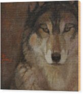 Wolf Head Wood Print