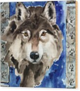Wolf Wood Print