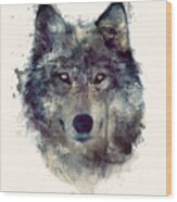 Wolf // Persevere Wood Print