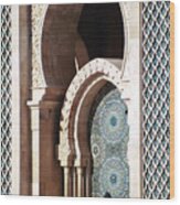 Woman At Mosque - Casablanca Wood Print