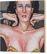 Wonder Woman Lynda Carter Wood Print
