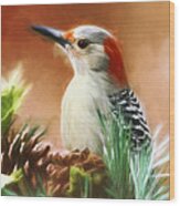 Wonderful Woodpecker Wood Print