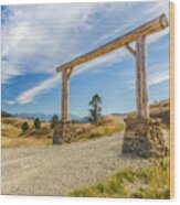 Wooden Arch Entrance Wood Print