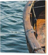 Wooden Rowboat - Squared Wood Print