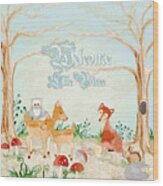 Woodland Fairy Tale - Welcome Little Prince Wood Print