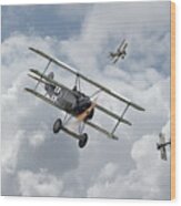 Ww1 - Fokker Dr1 - Predator Wood Print