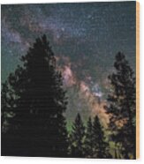 Wyoming Milky Way Wood Print