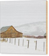 Wyoming Ranch Wood Print