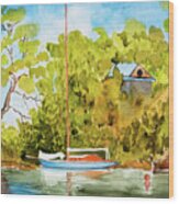 Yacht Weene' In Barnes Bay Wood Print