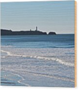 Yaquina Lighthouse And The Pacific Wood Print
