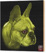 Yellow French Bulldog Pop Art - 0755 Bb Wood Print