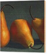Yellow Pears Wood Print