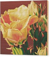 Yellow Rose Of The Desert Wood Print