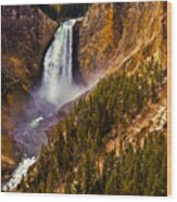 Yellowstone Falls Wood Print